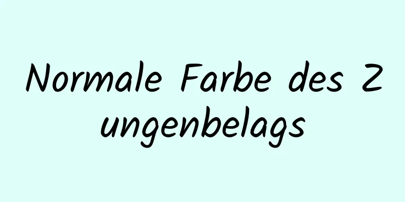Normale Farbe des Zungenbelags