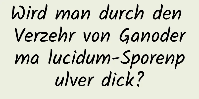 Wird man durch den Verzehr von Ganoderma lucidum-Sporenpulver dick?