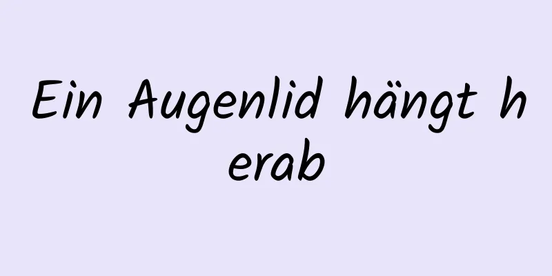 Ein Augenlid hängt herab
