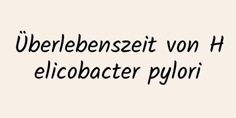Überlebenszeit von Helicobacter pylori