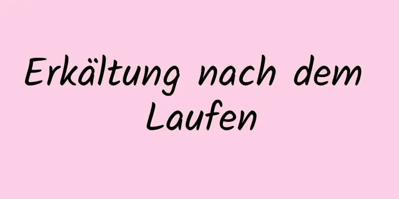 Erkältung nach dem Laufen