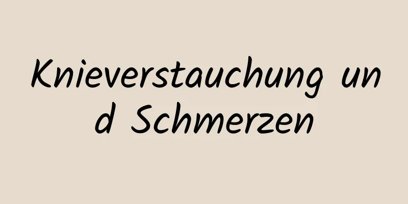 Knieverstauchung und Schmerzen