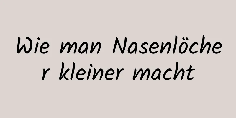 Wie man Nasenlöcher kleiner macht