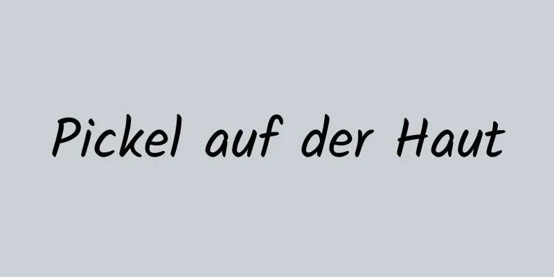 Pickel auf der Haut
