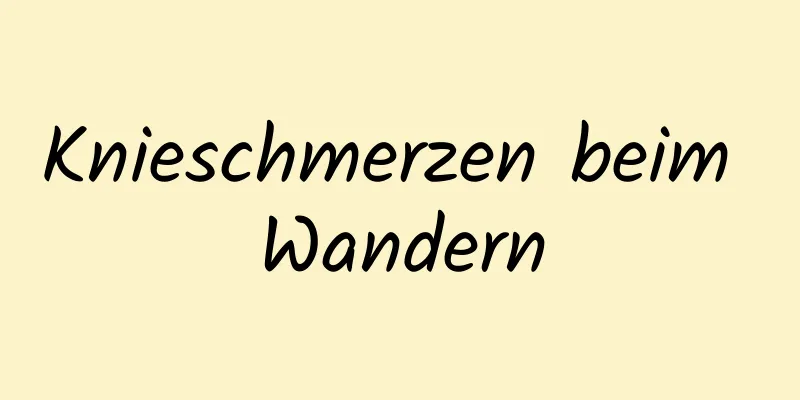Knieschmerzen beim Wandern