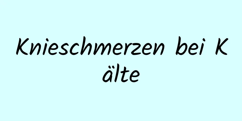 Knieschmerzen bei Kälte