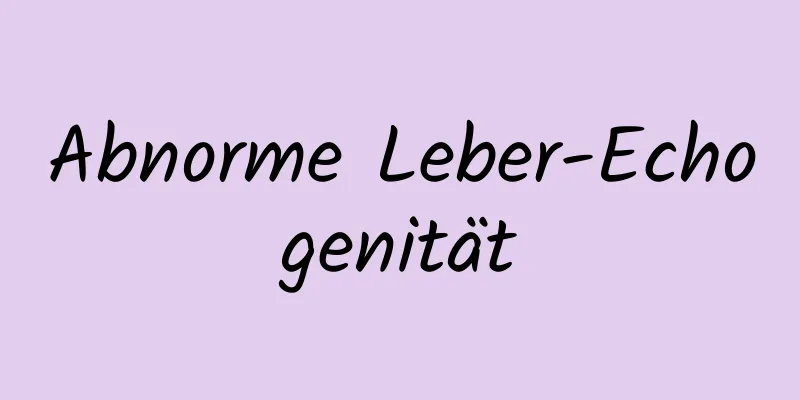 Abnorme Leber-Echogenität