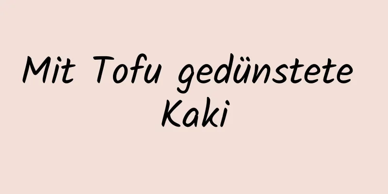 Mit Tofu gedünstete Kaki
