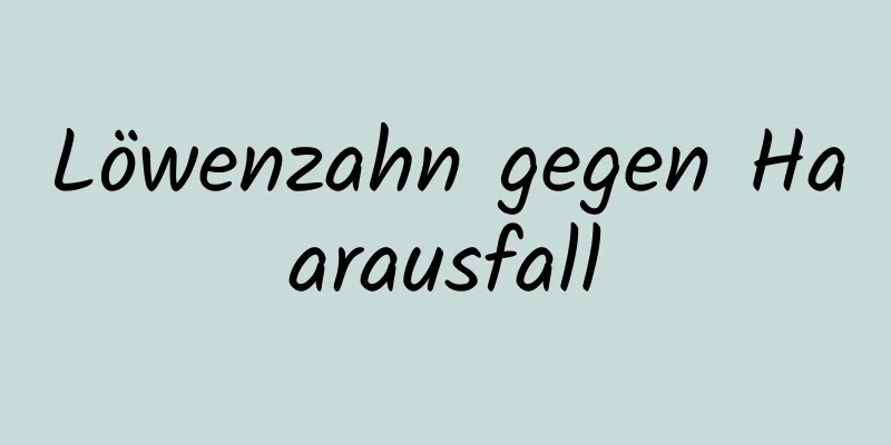 Löwenzahn gegen Haarausfall