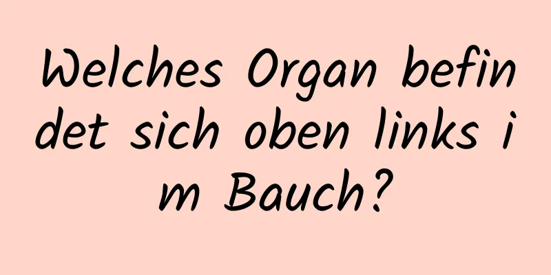 Welches Organ befindet sich oben links im Bauch?