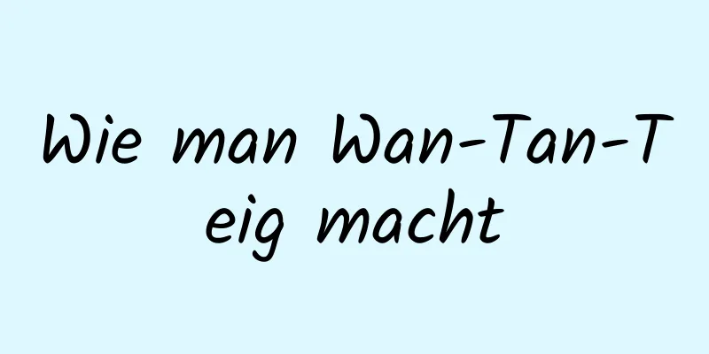 Wie man Wan-Tan-Teig macht