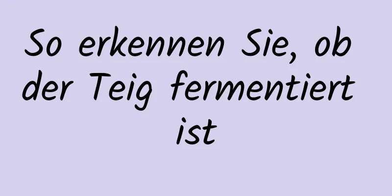 So erkennen Sie, ob der Teig fermentiert ist