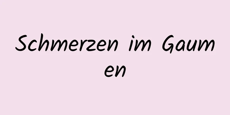 Schmerzen im Gaumen