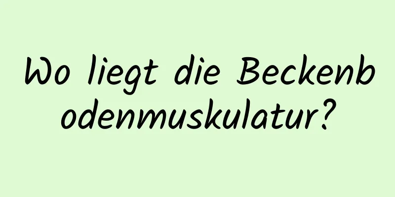 Wo liegt die Beckenbodenmuskulatur?