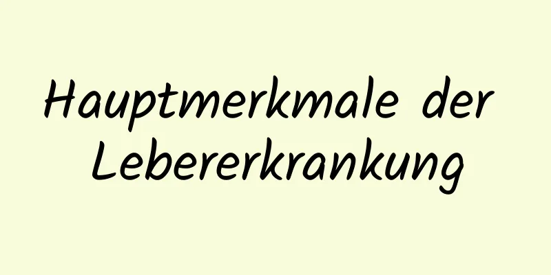 Hauptmerkmale der Lebererkrankung