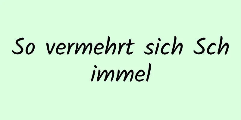 So vermehrt sich Schimmel