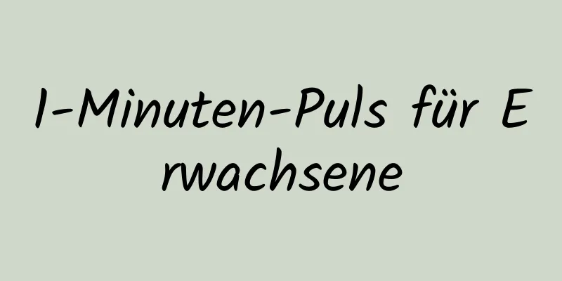 1-Minuten-Puls für Erwachsene