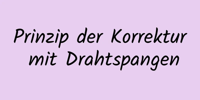 Prinzip der Korrektur mit Drahtspangen