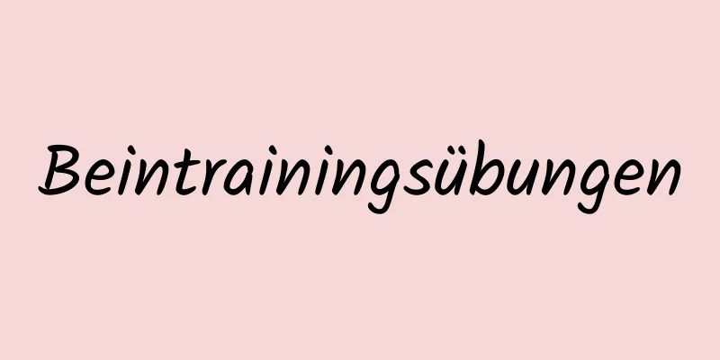 Beintrainingsübungen