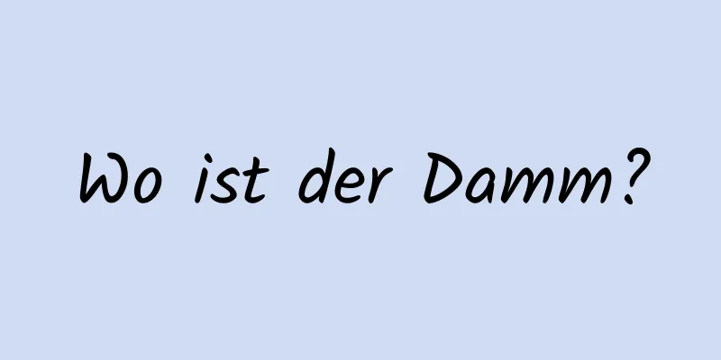 Wo ist der Damm?