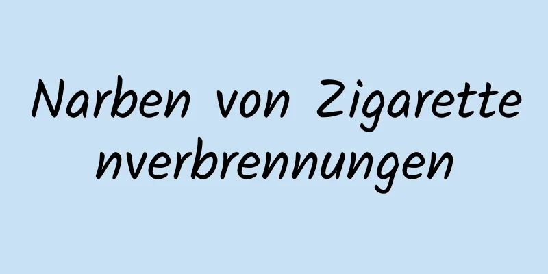 Narben von Zigarettenverbrennungen