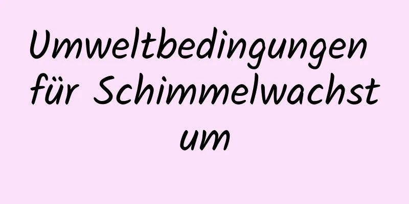 Umweltbedingungen für Schimmelwachstum