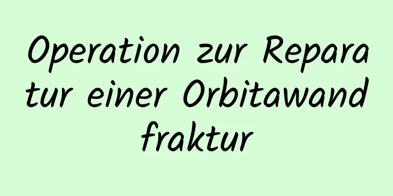 Operation zur Reparatur einer Orbitawandfraktur