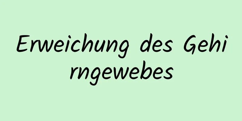 Erweichung des Gehirngewebes