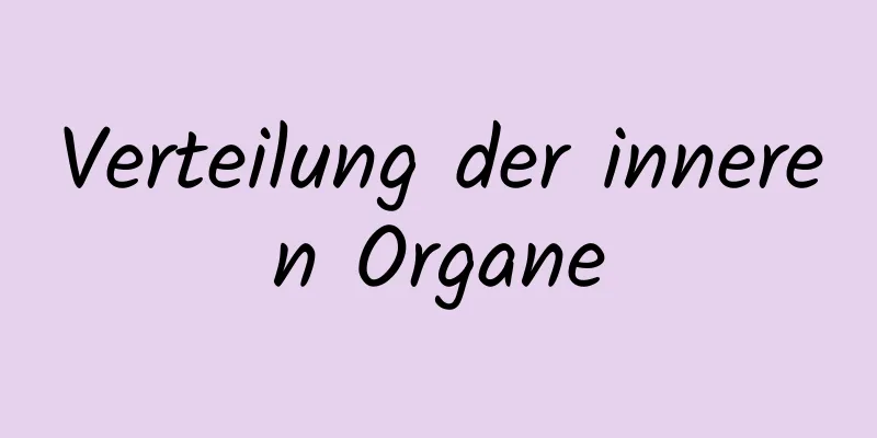 Verteilung der inneren Organe