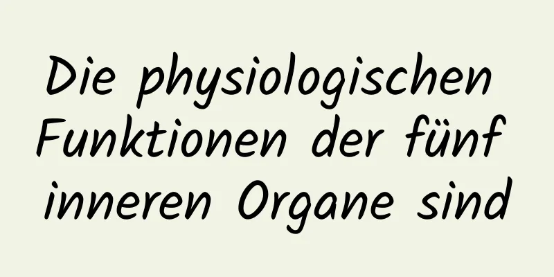 Die physiologischen Funktionen der fünf inneren Organe sind
