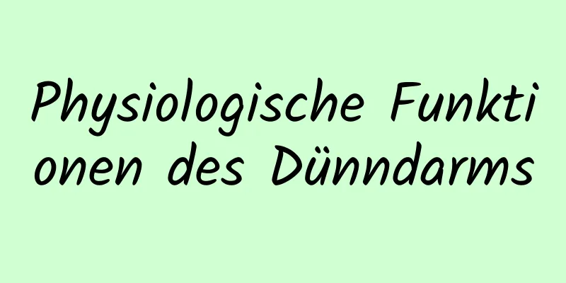 Physiologische Funktionen des Dünndarms