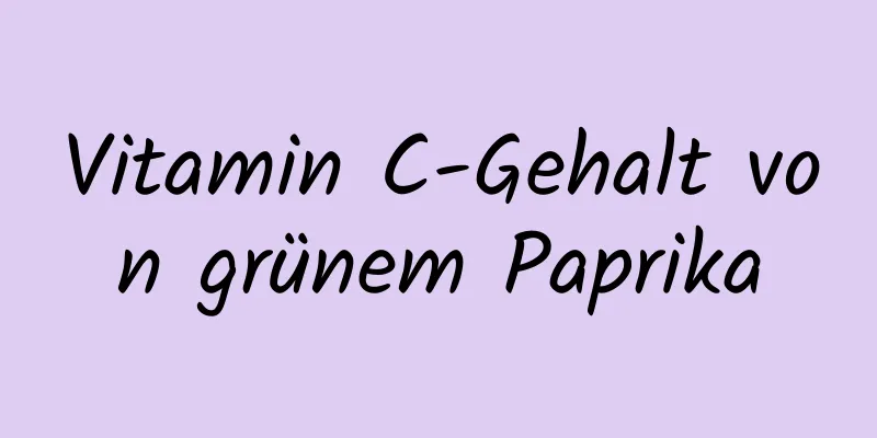 Vitamin C-Gehalt von grünem Paprika