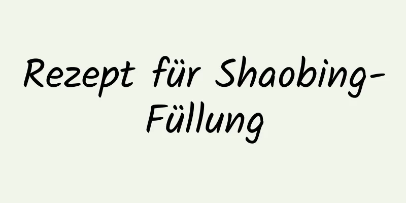 Rezept für Shaobing-Füllung