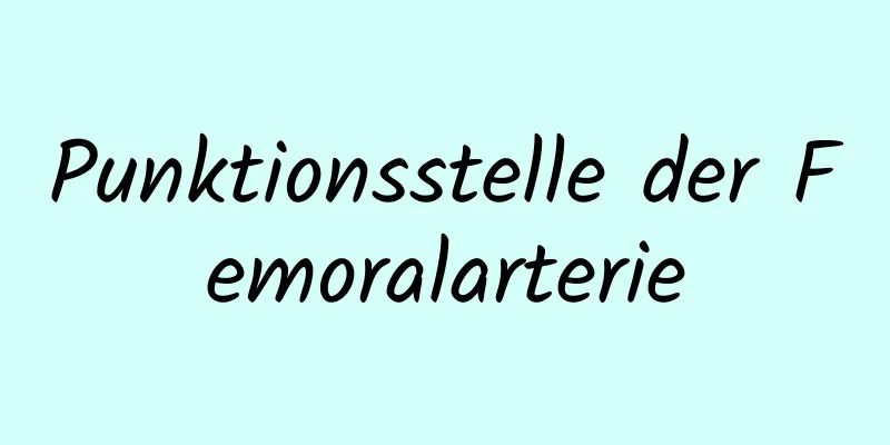 Punktionsstelle der Femoralarterie
