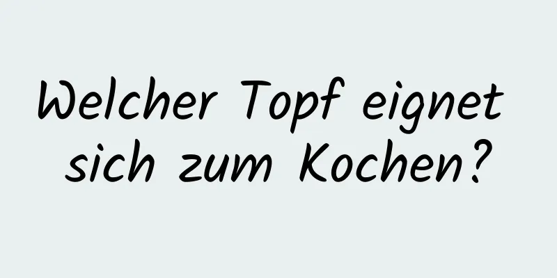 Welcher Topf eignet sich zum Kochen?