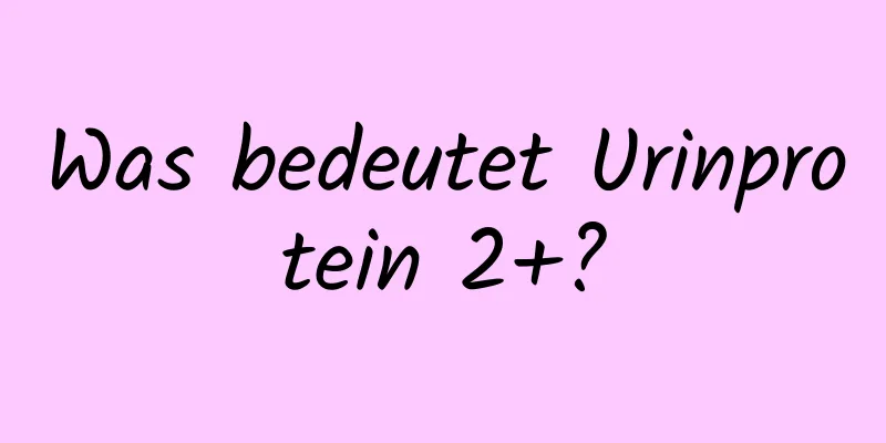 Was bedeutet Urinprotein 2+?