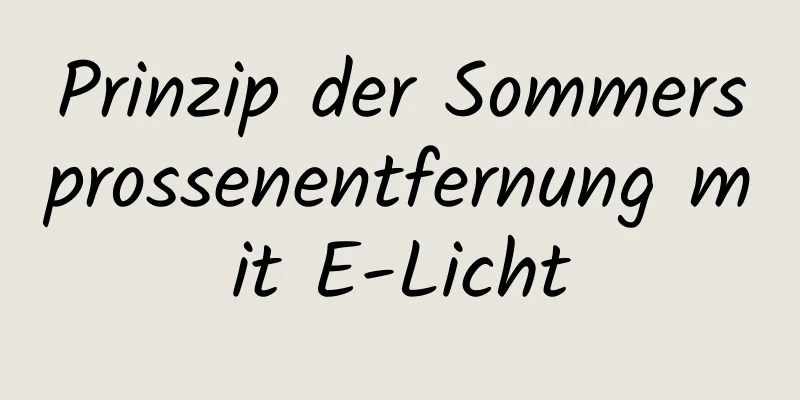 Prinzip der Sommersprossenentfernung mit E-Licht