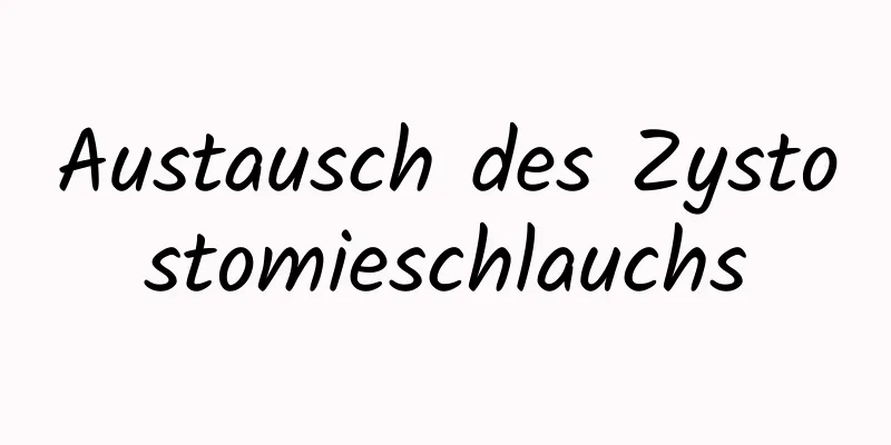 Austausch des Zystostomieschlauchs