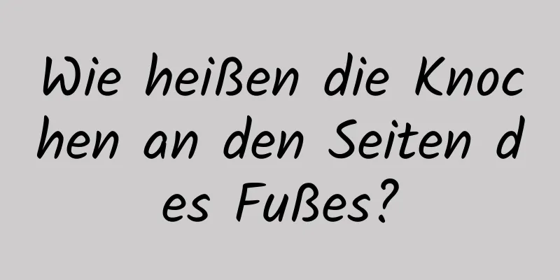Wie heißen die Knochen an den Seiten des Fußes?