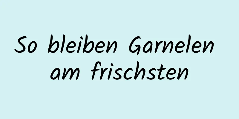 So bleiben Garnelen am frischsten