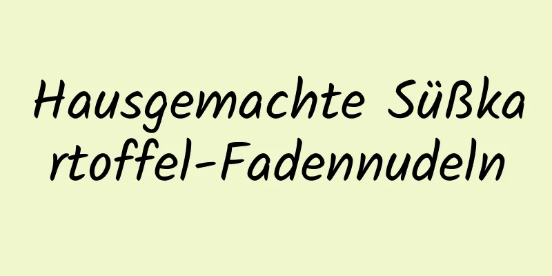 Hausgemachte Süßkartoffel-Fadennudeln