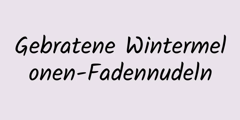 Gebratene Wintermelonen-Fadennudeln