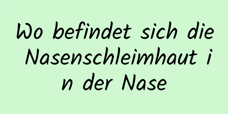 Wo befindet sich die Nasenschleimhaut in der Nase