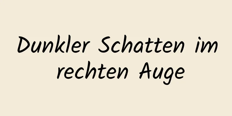 Dunkler Schatten im rechten Auge