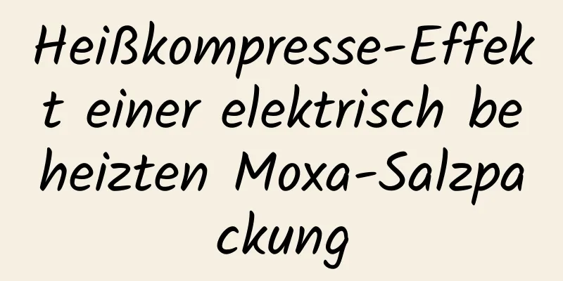 Heißkompresse-Effekt einer elektrisch beheizten Moxa-Salzpackung