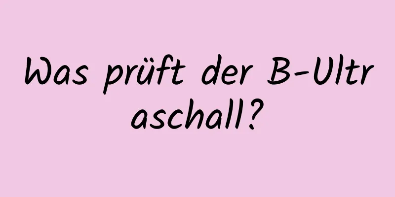 Was prüft der B-Ultraschall?