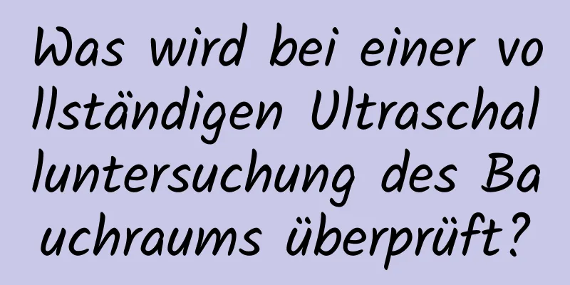 Was wird bei einer vollständigen Ultraschalluntersuchung des Bauchraums überprüft?