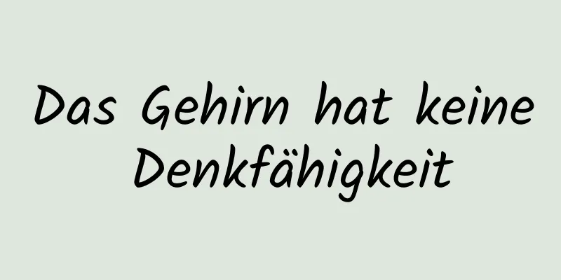 Das Gehirn hat keine Denkfähigkeit