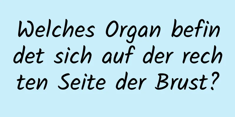 Welches Organ befindet sich auf der rechten Seite der Brust?