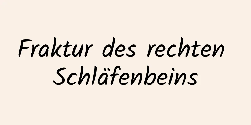 Fraktur des rechten Schläfenbeins